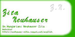 zita neuhauser business card